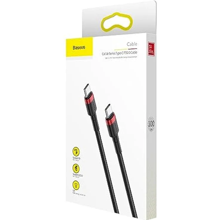 Baseus USB-C Kabel, schwarz, rot – Bild 6