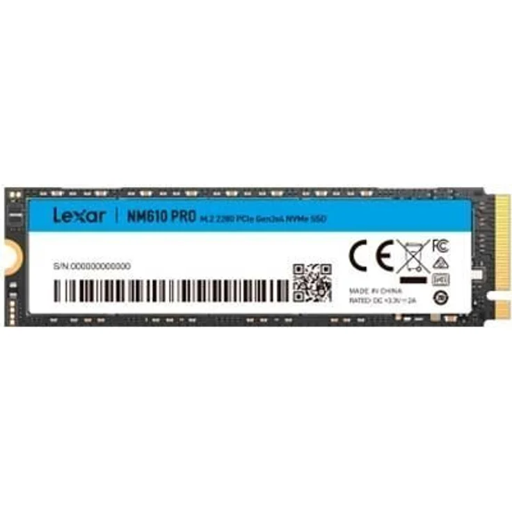 Lexar NM610 PRO 500GB M.2 SSD-Festplatte, 3300 MB/s, PCIe Gen3x4 NVMe