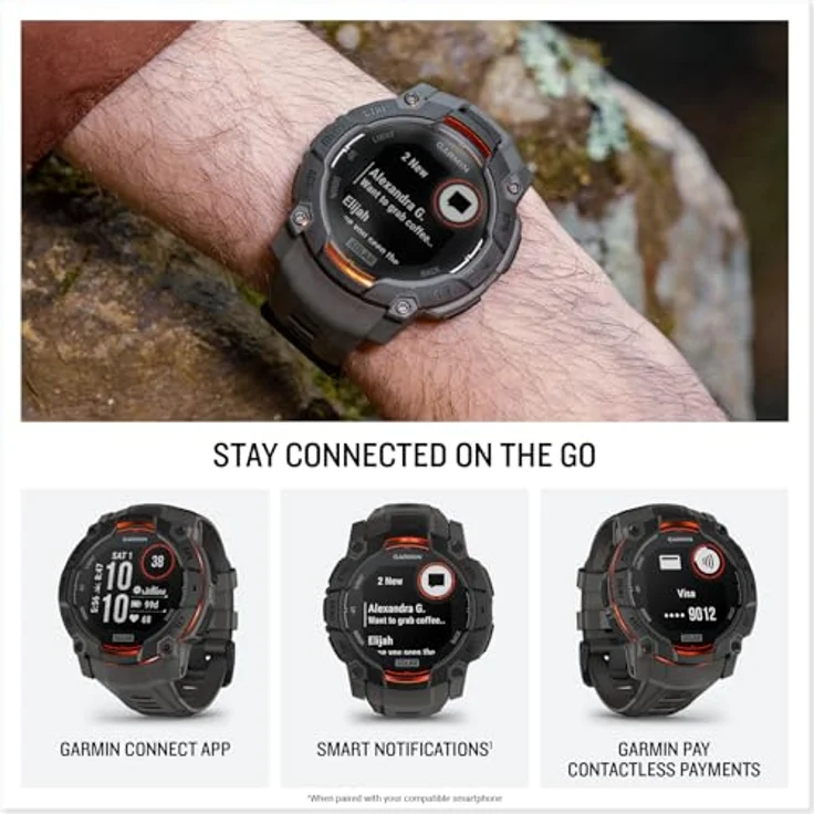 Garmin Instinct 3 50 Mm Solar Watch One Size, GPS-Smartwatch mit Solar-Ladungsobjektiv, robustes Design und Gesundheitsüberwachung – Bild 4