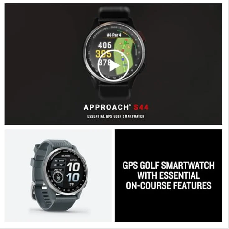 Garmin Approach S44, GPS Golf-Smartwatch mit 1,2" AMOLED Touchscreen, 4 GB Speicher, 42 g – Bild 8