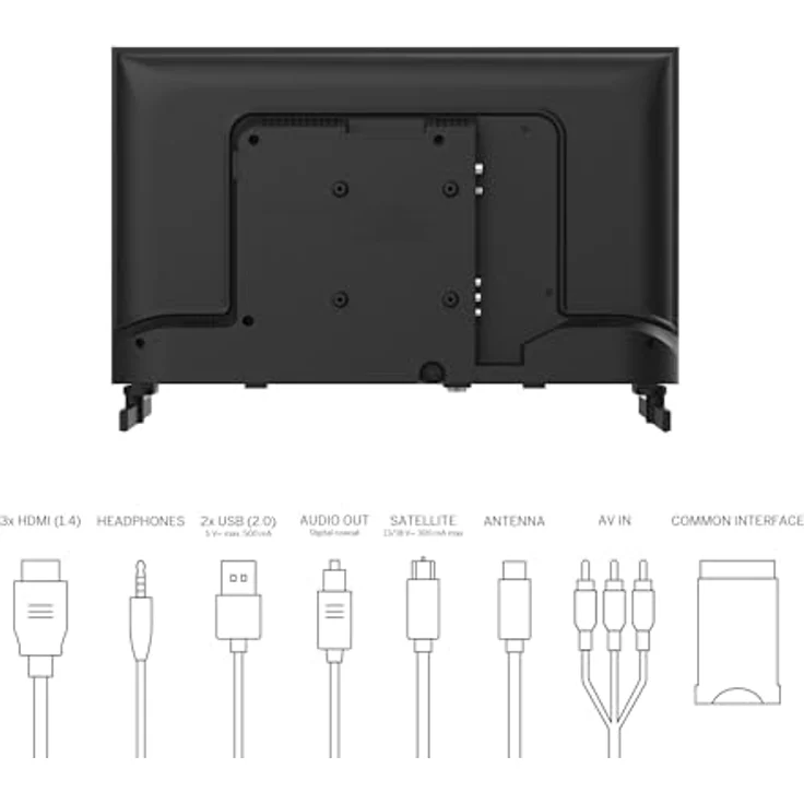 Thomson 24 Zoll (60 cm) Easy TV LED HD TV – 24HD2S13-2023, Triple-Tuner, CI+, Rahmenloses Design, rahmenloses Design – Bild 4