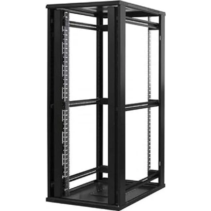 DSIT 42HE 19 Zoll Serverschrank, perforierte Doppelflügeltüren, höhenverstellbare Standfüße, optimale Luftzirkulation – Bild 4