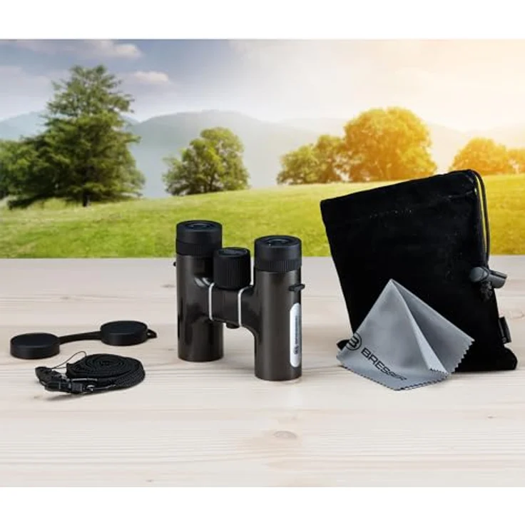 Bresser Spirit 6 x 24, Kompaktes Fernglas mit 6-facher Vergrößerung und weitem Sichtfeld, schwarz – Bild 7