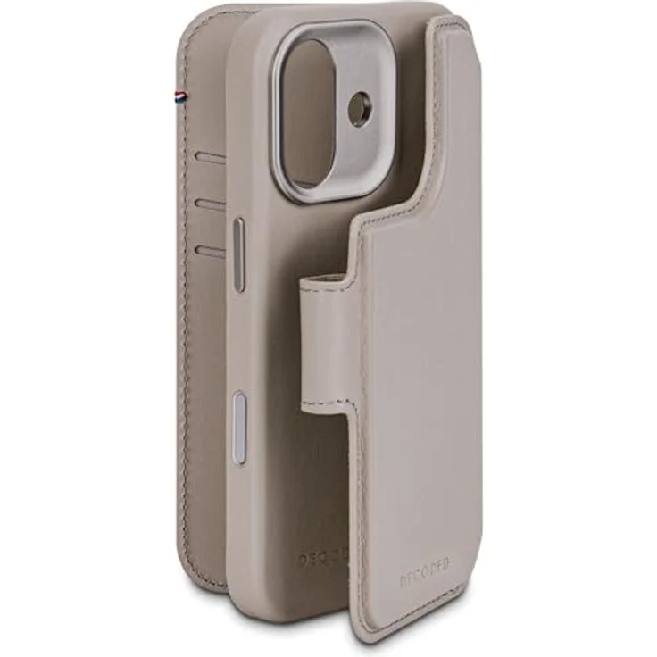 Decoded Leather Detachable Wallet für Apple iPhone 17, 2-in-1 Handyhülle aus handgefertigtem Vollnarbenleder, Beige, MagSafe-kompatibel mit Kartenfächern – Bild 3