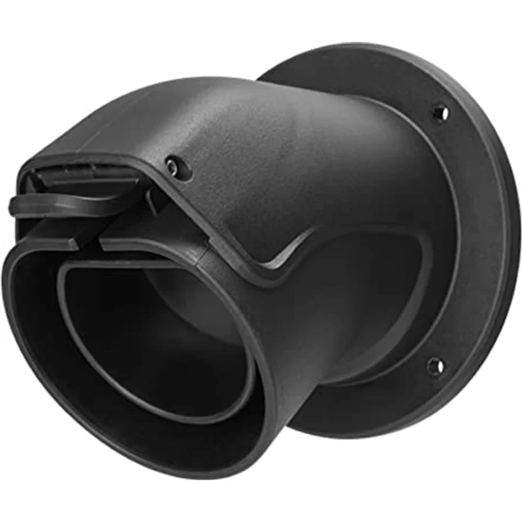 DELTACO Wandhalterung Typ 2 EV-Ladekabelstecker Fahrzeugseitig, Halter/Dock für Ladekabel Einer Wallbox, Typ 2 Kabelhalterung, Kabel Wandhalter, hochwertiger Kunststoff, Montagezubehör, schwarz – Bild 1