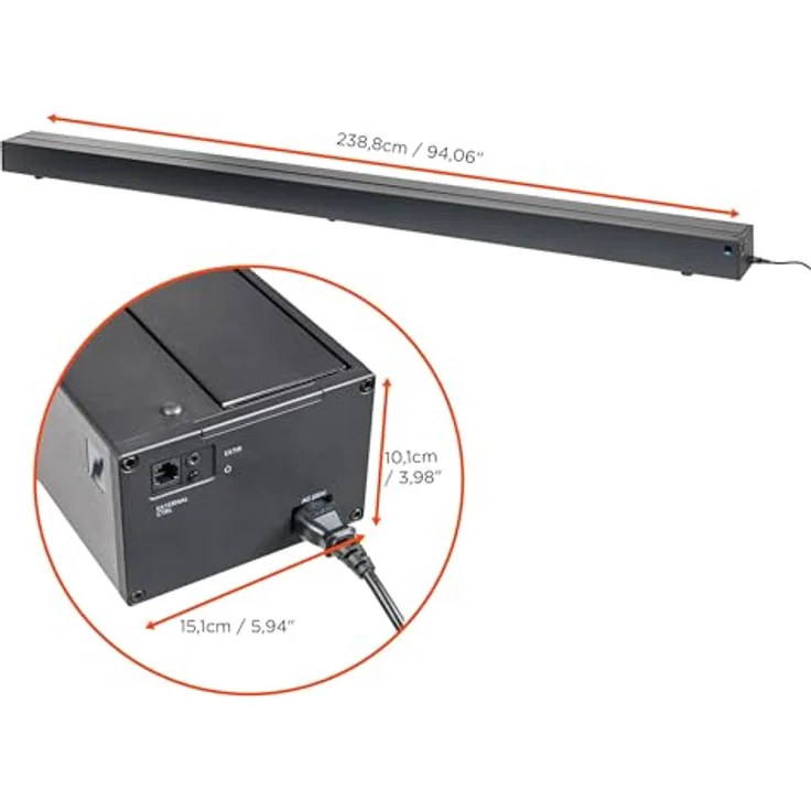 Celexon CLR UST Hochkontrast Bodenscheren Leinwand - HomeCinema V2.0, 100" schwarz (16:9), Leinwand, Schwarz – Bild 3