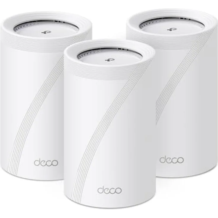TP-Link Deco BE68 (3-pack), Tri-Band Mesh Router mit Wi-Fi 7, 752.51 m² Abdeckung, 10 Gbps Leistung, kompatibel mit Amazon Alexa und Google Assistant