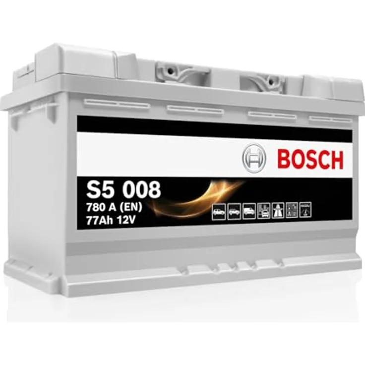 Bosch S5 008, Autobatterie 12V 77Ah 780A, wartungsfrei mit PowerFrame®-Technologie