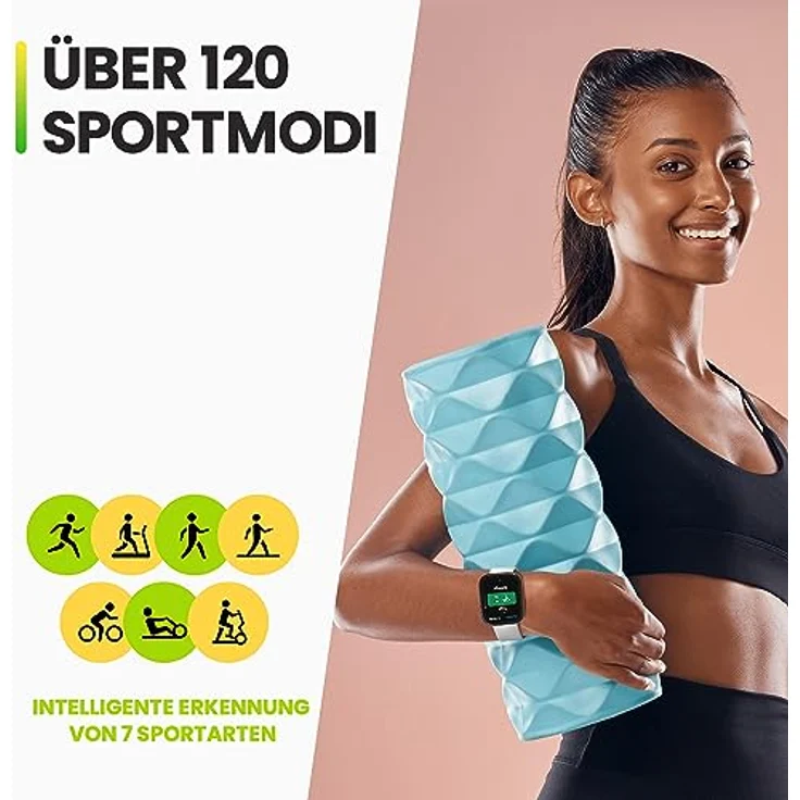 Amazfit Bip 5 Smartwatch mit Herzfrequenz, 1,91" Display mit 120 Sportmodi, Bluetooth-Anruf, GPS & 4 Satellitenpositionierungssysteme, Alexa, SpO2-Monitor, 10 Tage Akkulaufzeit für Damen Herren – Bild 5