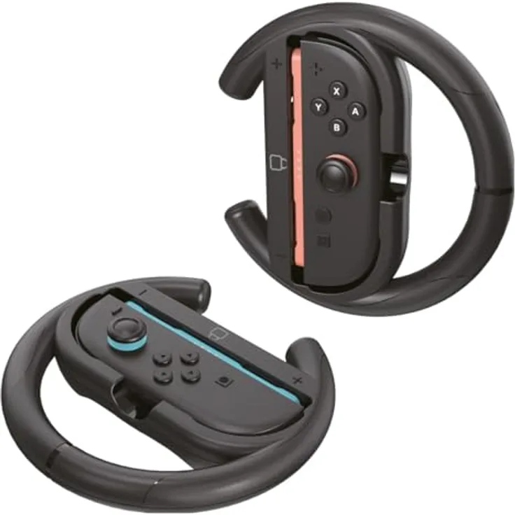 Venom Racing Wheels, Lenkrad für Nintendo Switch & Switch 2, Twin Pack mit zusätzlicher Kunststoffeinlage
