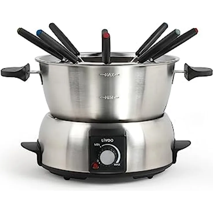 Livoo fondue 1000 w 8 edelstahlgabeln doc263