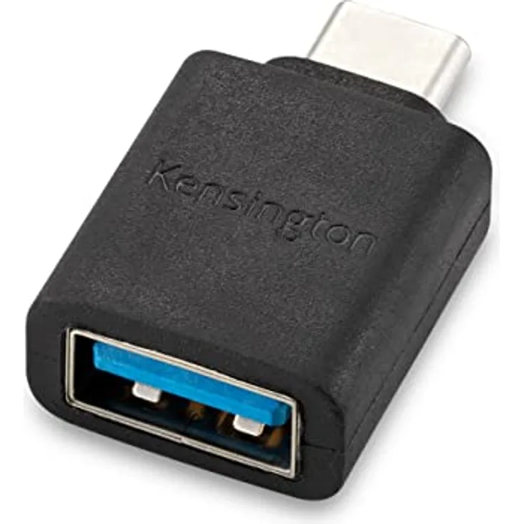 Kensington CA1010 USB-C-auf-USB-A-Adapter, M/F-Adapter, Plug & Play, superschnelle Datenübertragung bis zu 5Gbps, Schnellladefunktion, K33477WW