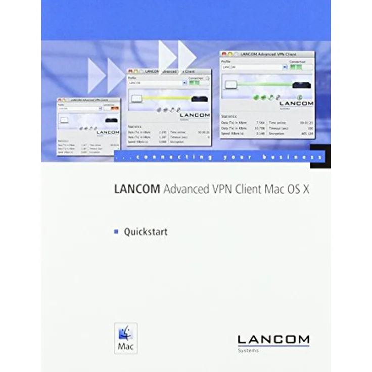 Lancom Systems Advanced VPN Client Lizenz für macOS, sicherer Zugriff auf Unternehmensnetzwerk, Weiss