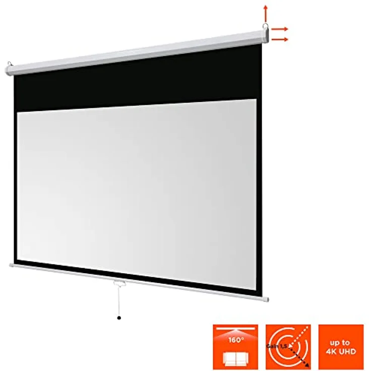 Celexon ivolum Rolloleinwand 200 x 113cm,Leinwand Format 16:9 , Heimkino Leinwand, Beamerleinwand,3D – Bild 8
