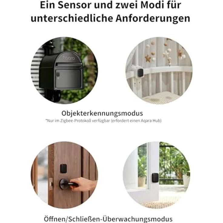 Aqara P100 Multisensor Grau, 2-in-1 Tür-/Fenster- und Objektüberwachungssensor, Thread & Zigbee, Matter-kompatibel – Bild 2