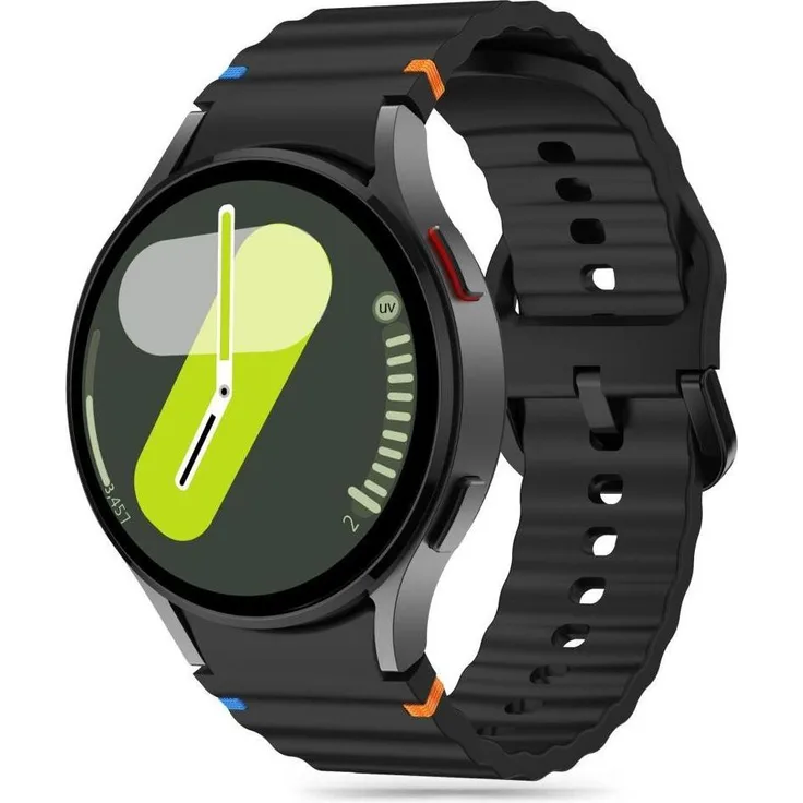 Tech-Protect Silikonarmband, langlebiges Smartwatch Zubehör aus hochwertigem TPU, Schwarz