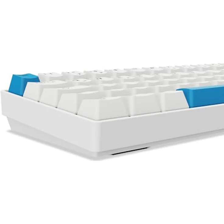 Sharkoon Skiller SGK50 S4 Gen2 PBT, Gaming-Tastatur mit Gateron G-Pro Yellow Schaltern, 60% DE-Layout, weiß, abnehmbares USB-C Spiralkabel – Bild 4