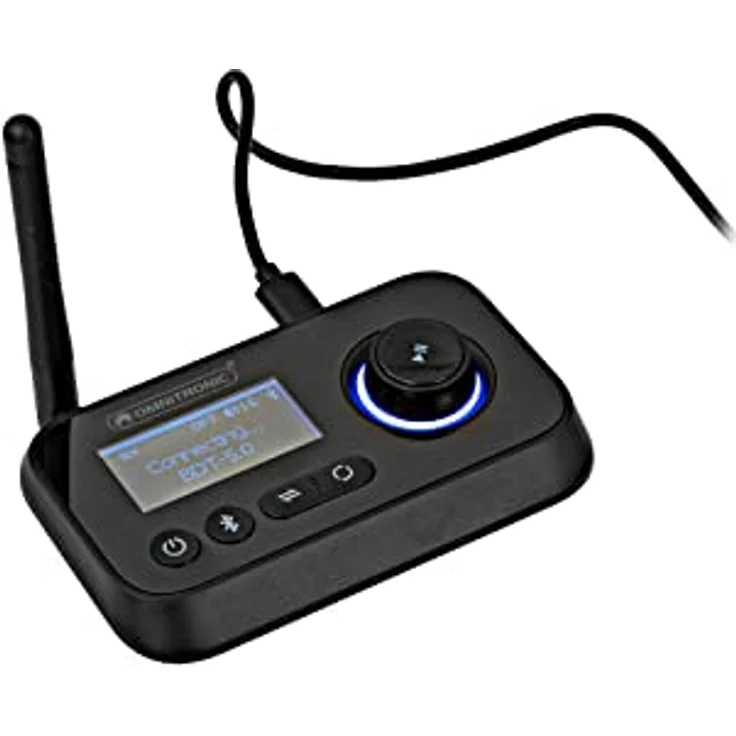 OMNITRONIC BDT-5.0 Bluetooth 5.0 Transceiver | 3-in-1-Bluetooth-Audioadapter mit Sender-, Empfänger- & Bypass-Modus und Dual Link – Bild 1