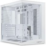 Lian Li O11 Dynamic Mini V2 PC-Gehäuse, Mini-Gehäuse für ATX, Tempered Glass, weiß, für Grafikkarten bis 400 mm und CPU-Kühler bis 160 mm
