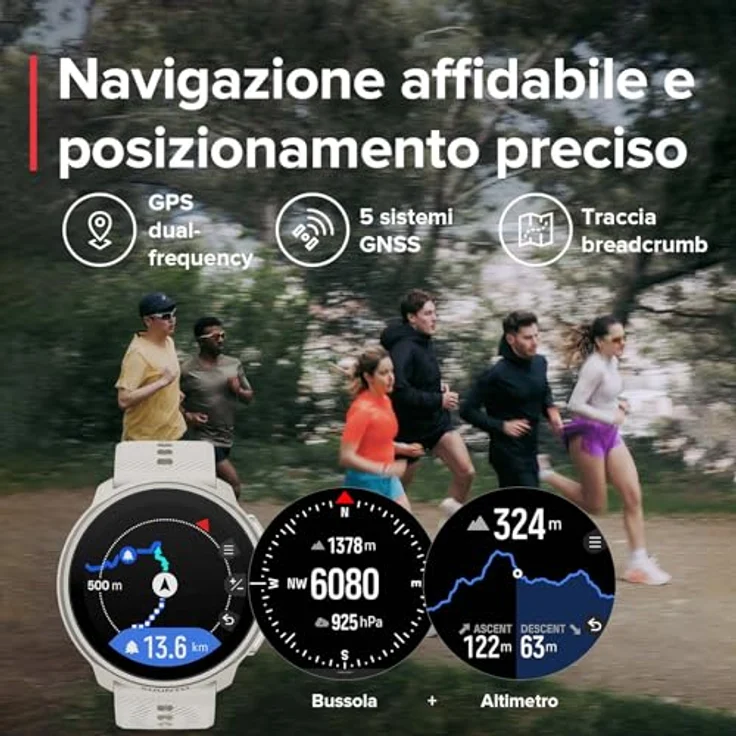 SUUNTO Run GPS Laufuhr, 1,32" AMOLED-Touchscreen, Multisport-Aktivitätentracker, präzises GPS, Herzfrequenz-/Schlaf-Tracking, 12 Tage Akkulaufzeit, 4GB Offline-Musikspeicher, Leichtgewicht – Bild 4