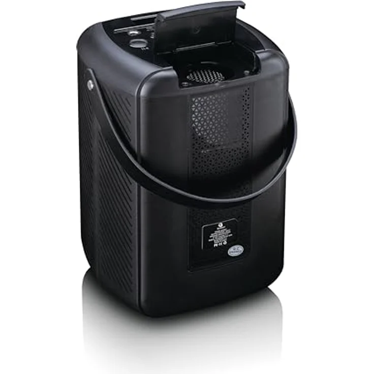 Lenco BTC-060BK Bluetooth Lautsprecher in Schwarz mit 12 h Akkubetrieb, Karaoke-Set inkl. wiederaufladbarem Mikrofon und LED-Lichteffekten – Bild 6