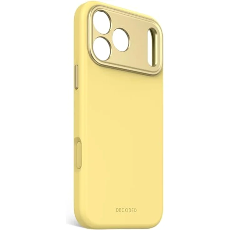 Decoded Silikonhülle für iPhone 17 Pro Max, Premium Soft-Touch, Antibakterielle Beschichtung, MagSafe Kompatibel, Fallschutz, Kratzfest, Gelb – Bild 2