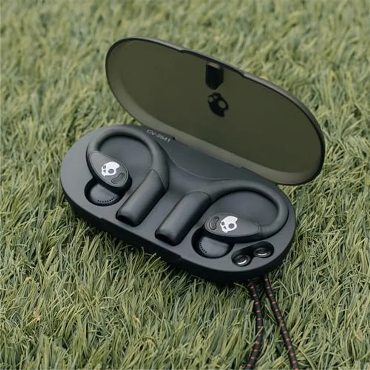 Skullcandy Push 540, Drahtlose Bluetooth Open-Ear-Ohrhörer mit bis zu 42 Stunden Akkulaufzeit, schwarz – Bild 10