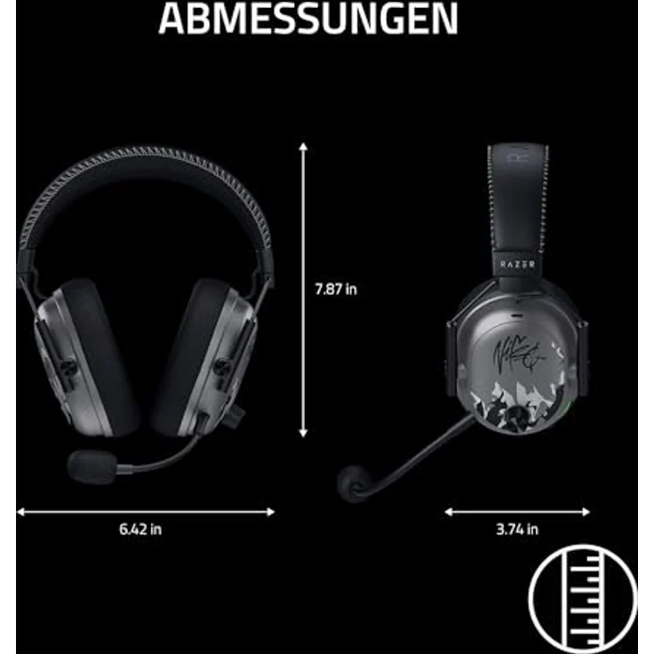 RAZER BlackShark V3 Pro NiKo Edition, Over-ear Gaming Headset mit Razer HyperSpeed Wireless, Hybrid-ANC und THX Spatial Audio, Flammendesign – Bild 10