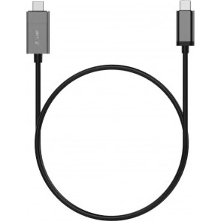 LMP 17083 USB-C Kabel, magnetisches Sicherheitskabel, 1,8 m, bis zu 100 W, grau