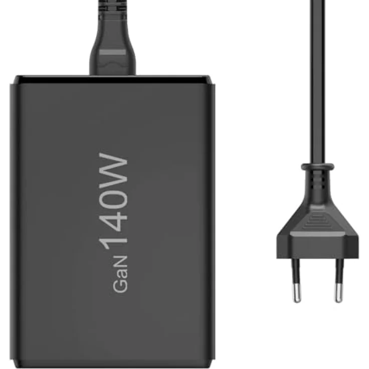 Hama Ladestation 5 Ports, GaN Schnellladegerät mit 3xUSB-C und 2xUSB-A, PD, 140 W, schwarz – Bild 6