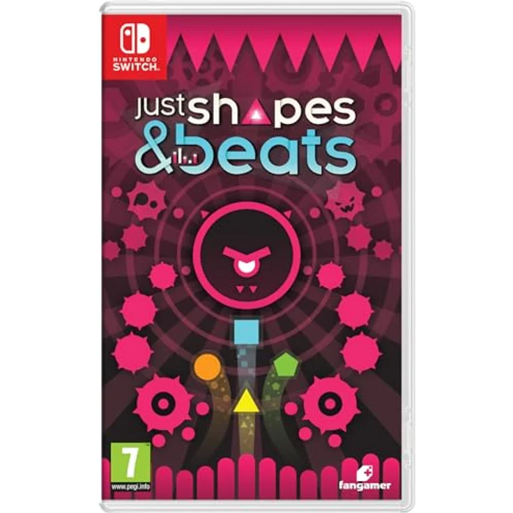Fangamer Just Shapes & Beats - Switch, Nintendo Switch Spiel mit 12-seitigem Handbuch, gefaltetem Poster und Mini-Aufkleberbogen, bis zu 4 Spieler Koop – Bild 1