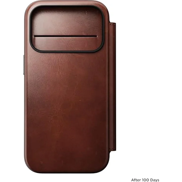 NOMAD Modern Leather Folio für iPhone 17 Pro, MagSafe-kompatible Echtleder Schutzhülle mit drei Kartenfächern und TPE-Bumper, Olde Dublin Horween – Bild 9