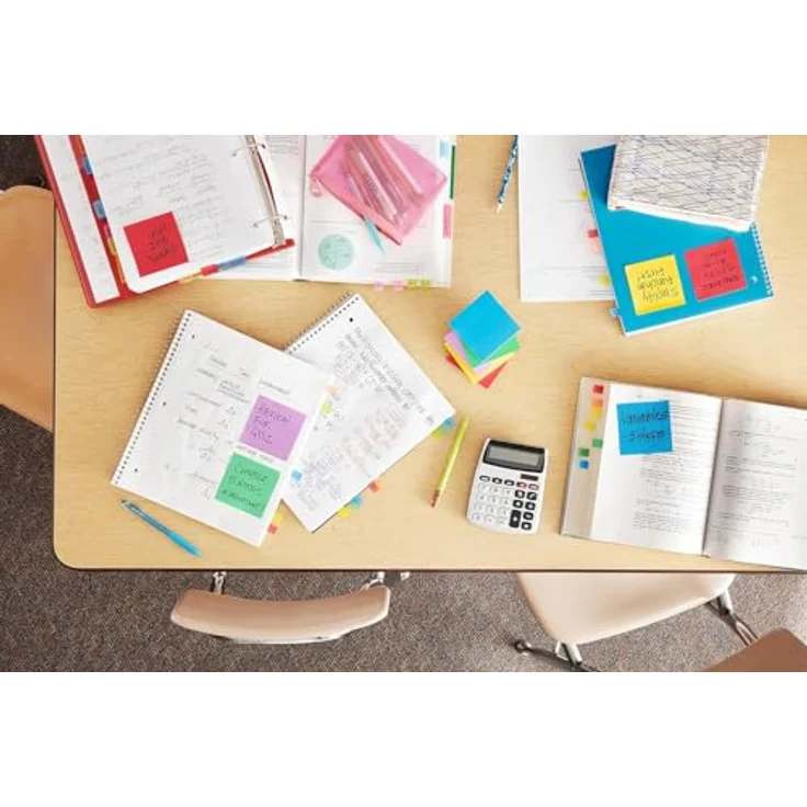 Post-it Notes Haftnotiz Würfel 76 x 76 mm, 450 Blatt in 6 Farben (ultragelb, limonengrün, ultrapink, ultragrün, hellblau, türkis) – Bild 5
