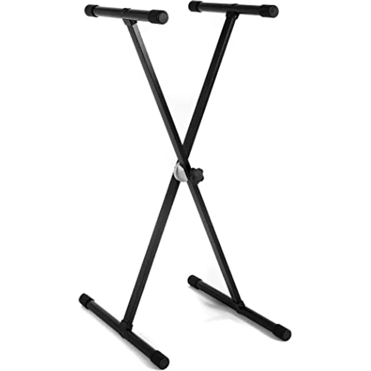 Gewa 900541 Gear System Keyboardständer (Höhe 70 - 100 cm, Tiefe 40 cm, Einstrebig) schwarz