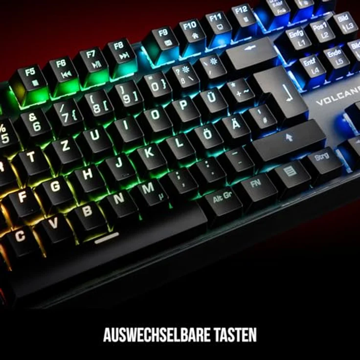Modecom Volcano Lanparty Plus RGB, mechanische TKL-Tastatur mit Outemu Brown Switches, Schwarz, abnehmbares USB-Kabel – Bild 3