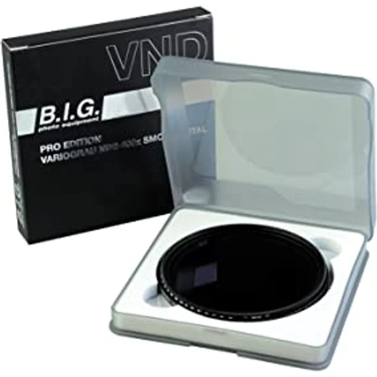 B.I.G. PRO Ed.Variograu ND2-400x SMCW, Kamera-Filter mit stufenloser Lichtreduktion und S-HD Schott High Definition Glas, 62mm – Bild 1