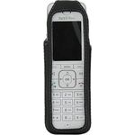 JT Berlin Turnline Schutzhülle für das AVM Fritz!Fon C6 Hülle - schwarz (Echtleder, 8-Stufen Gürtel-Drehclip, Handmade in Europe, Smarte Folie) - 12020