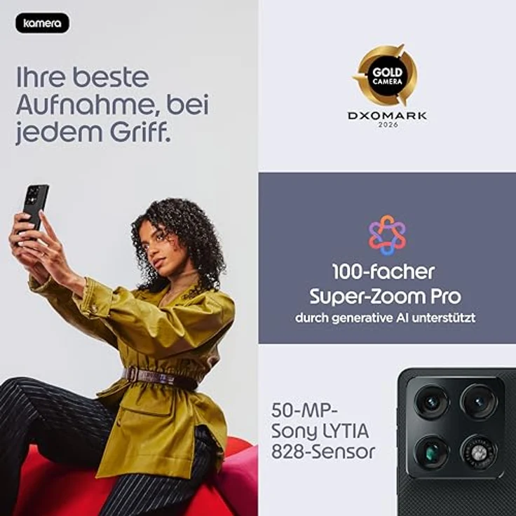 Motorola razr fold 512GB, Smartphone mit 8,1 Zoll 2K-Display und erstklassigem Kamerasystem, Schwarz – Bild 4