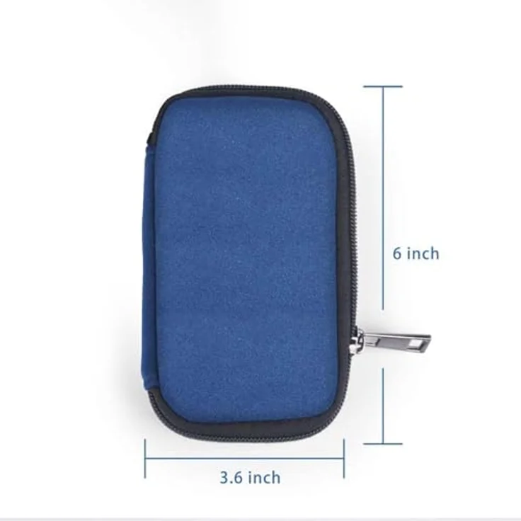 JBOS Aufbewahrungstasche für USB-Sticks, Neopren Organizer mit 10 Steckplätzen, stabil und staubdicht, blau – Bild 3