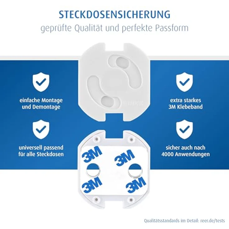 REER 32030 Steckdosen-Einsatz Weiß 10St. – Bild 4