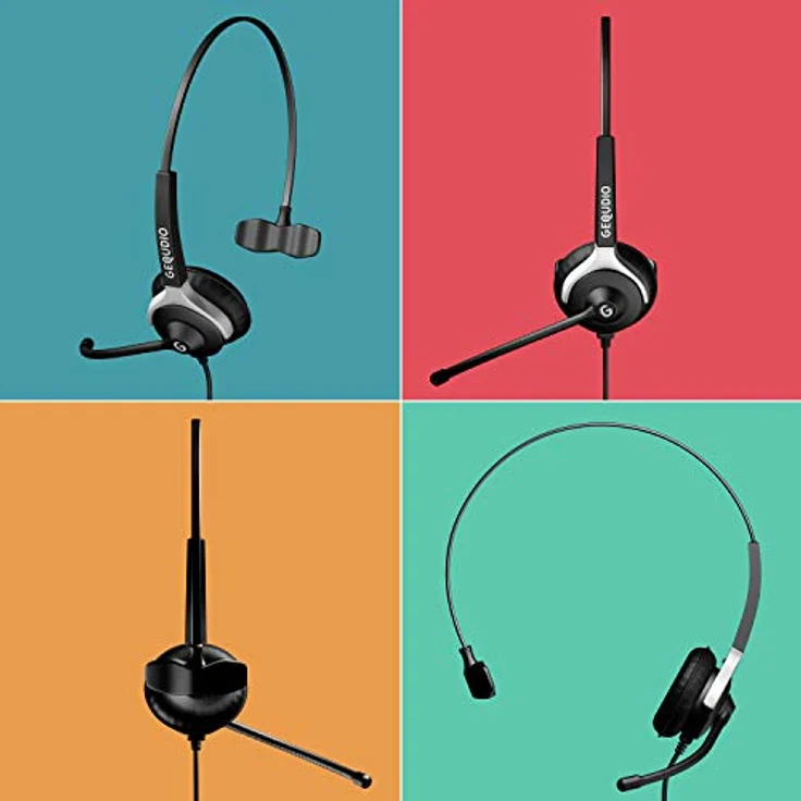NALIA Headset, geeignet für FRITZ!Fon, Snom M-Serie, Yealink-DECT, Smartphones, Notebooks mit 3,5mm Klinke, monoaural, schwarz – Bild 9