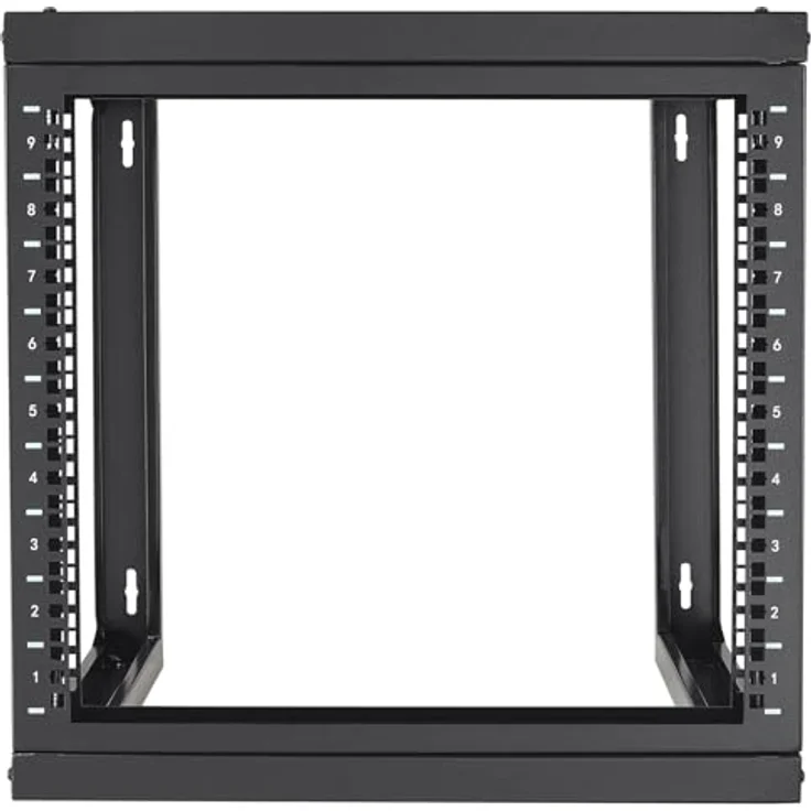 VEVOR 9U Server-Rack, Wandhalterung für 48,3 cm IT- und AV-Geräte, offener Rahmen, 68 kg Tragfähigkeit, 45,7 cm tief – Bild 1