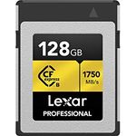 Lexar Professionelle 128 GB CFexpress Typ B Speicherkarte Gold-Serie, bis zu 1750 MB/s lesen, Rohe 8K-Videoaufnahme, unterstützt PCIe 3.0 und NVMe (LCXEXPR128G-RNENG)