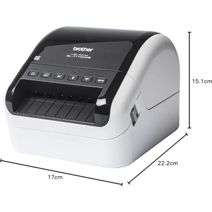 Brother QL-1110NWBC - Etikettendrucker mit Direkt Wärme, 300 x 300 DPI, 110 mm/sek - Schwarz - Weiß – Bild 9
