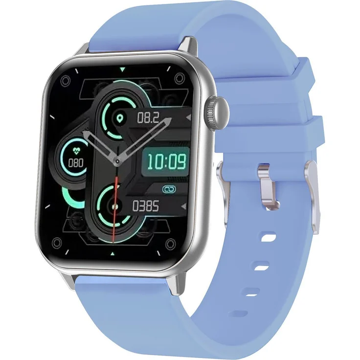 Trevi T-FIT 201 A (42 mm), Smartwatch mit 1,85” AMOLED Touchscreen, Herzfrequenz- und Blutdrucküberwachung, IP67 wasserbeständig