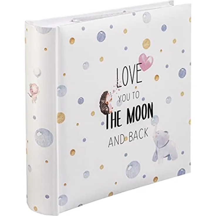 Hama Babyalbum "To The Moon" (Baby-Einsteckalbum für 200 Fotos im Format 10x15cm, Fotoalbum für Mädchen und Jungen, Kinder-Album zum Einstecken, Fotobuch mit Baby-Motiv) weiß/pastell - Preisvergleich