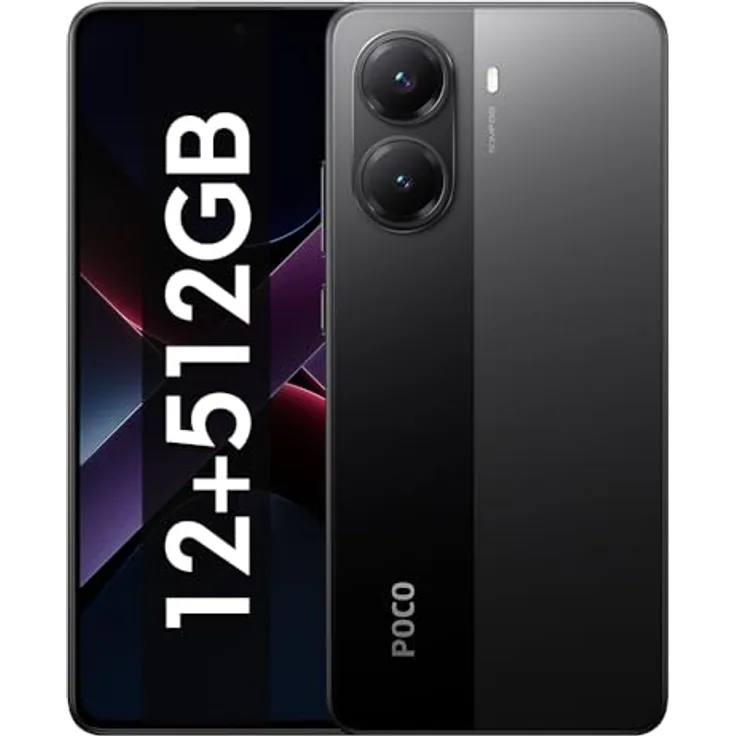 Xiaomi Poco X7 Pro 5G 12 GB/512 GB Schwarz (Black) Dual-SIM, Smartphone mit Dimensity 8400-Ultra Prozessor und 6000mAh Akku