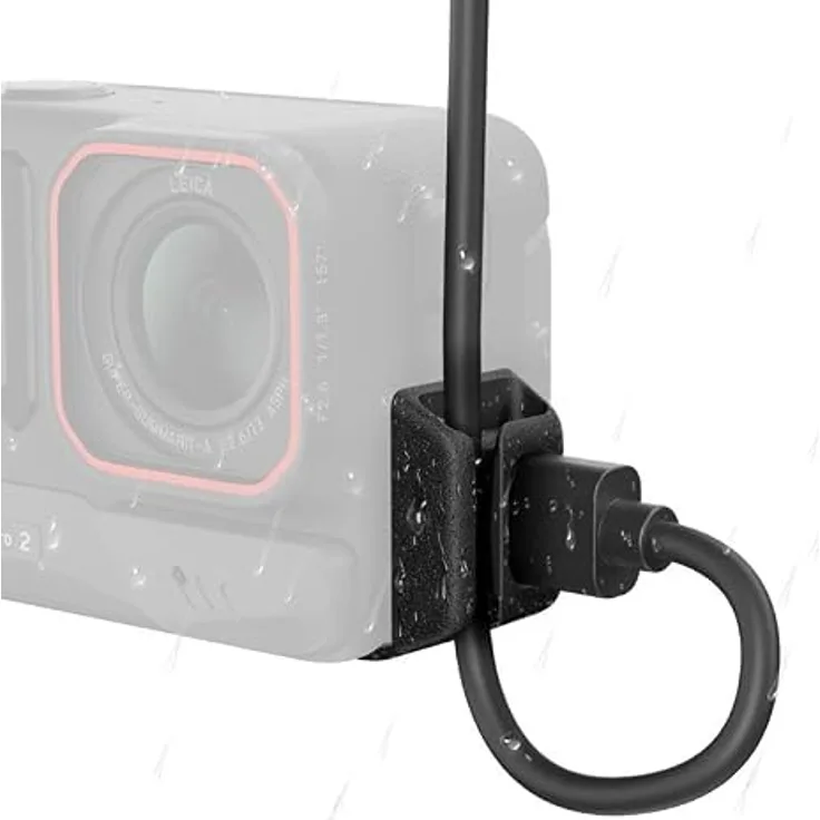 INSTA360 Ace Pro 2/Ace Pro, Allwetter-USB-Ladeabdeckung, spritzwassergeschützt, Schwarz, inklusive 1.5 m USB-C-Ladekabel
