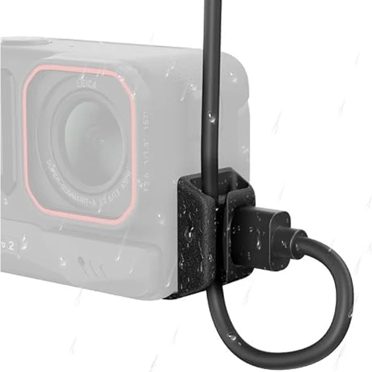 INSTA360 Ace Pro 2/Ace Pro, Allwetter-USB-Ladeabdeckung, spritzwassergeschützt, Schwarz, inklusive 1.5 m USB-C-Ladekabel – Bild 1