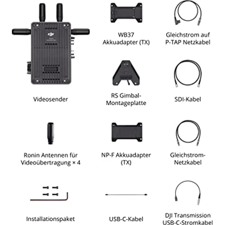 DJI Video Transmitter O3 Pro, 1080p bei 60 FPS, 2,4 GHz & 5,8 GHz Frequenzen, AES-Verschlüsselung, Drohnen Zubehör, Schwarz – Bild 6